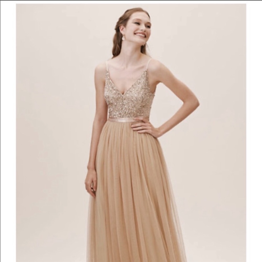 BHLDN Avery bridesmaid dress Oyster, size 6